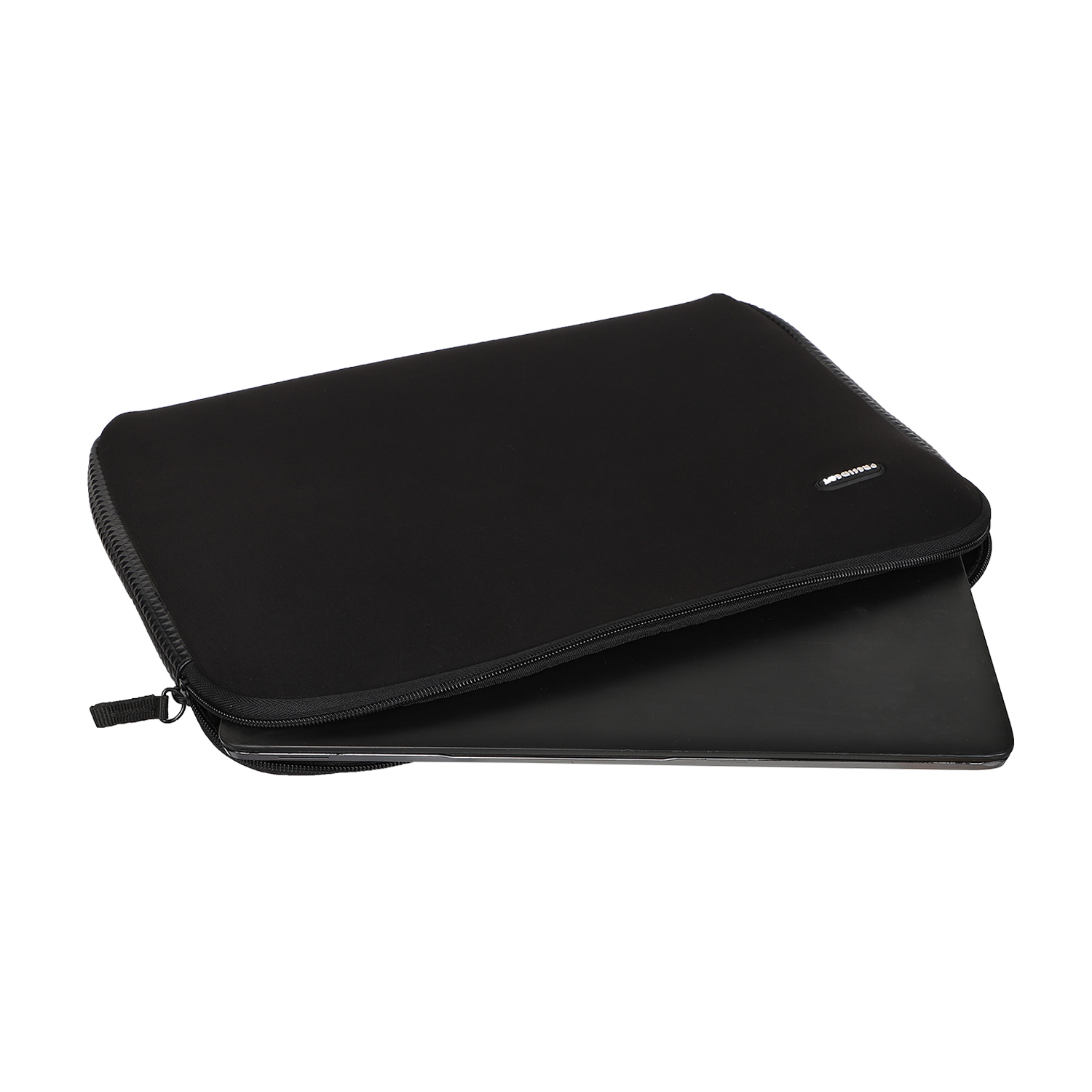 Neo Sleeve - Leather 16 Inches | Customized Black Color Design Logo Size Zipper Top Sealing Ideal For Laptop Cases