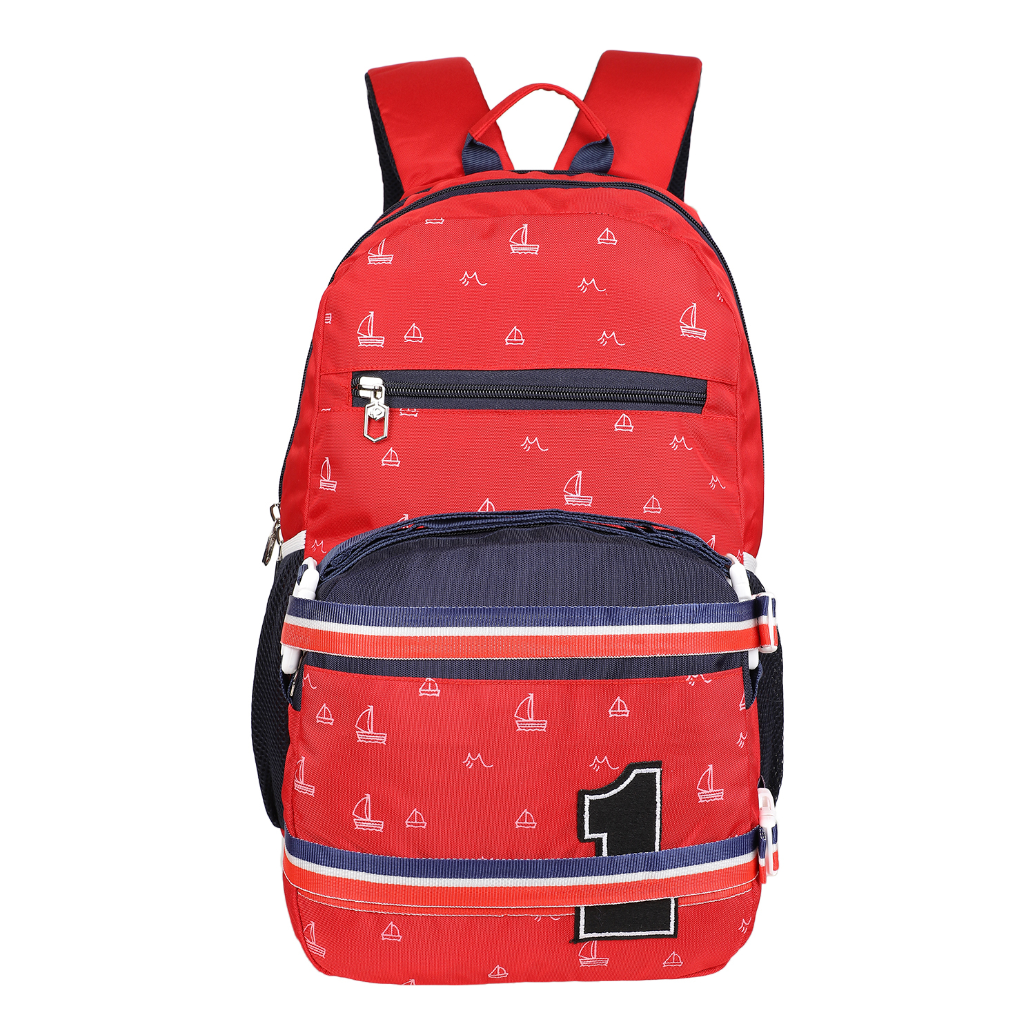 Ship Bags - Pu Synthetic Material, Red Color Design With Handles, Zip And Closure Features, Customized Option Available