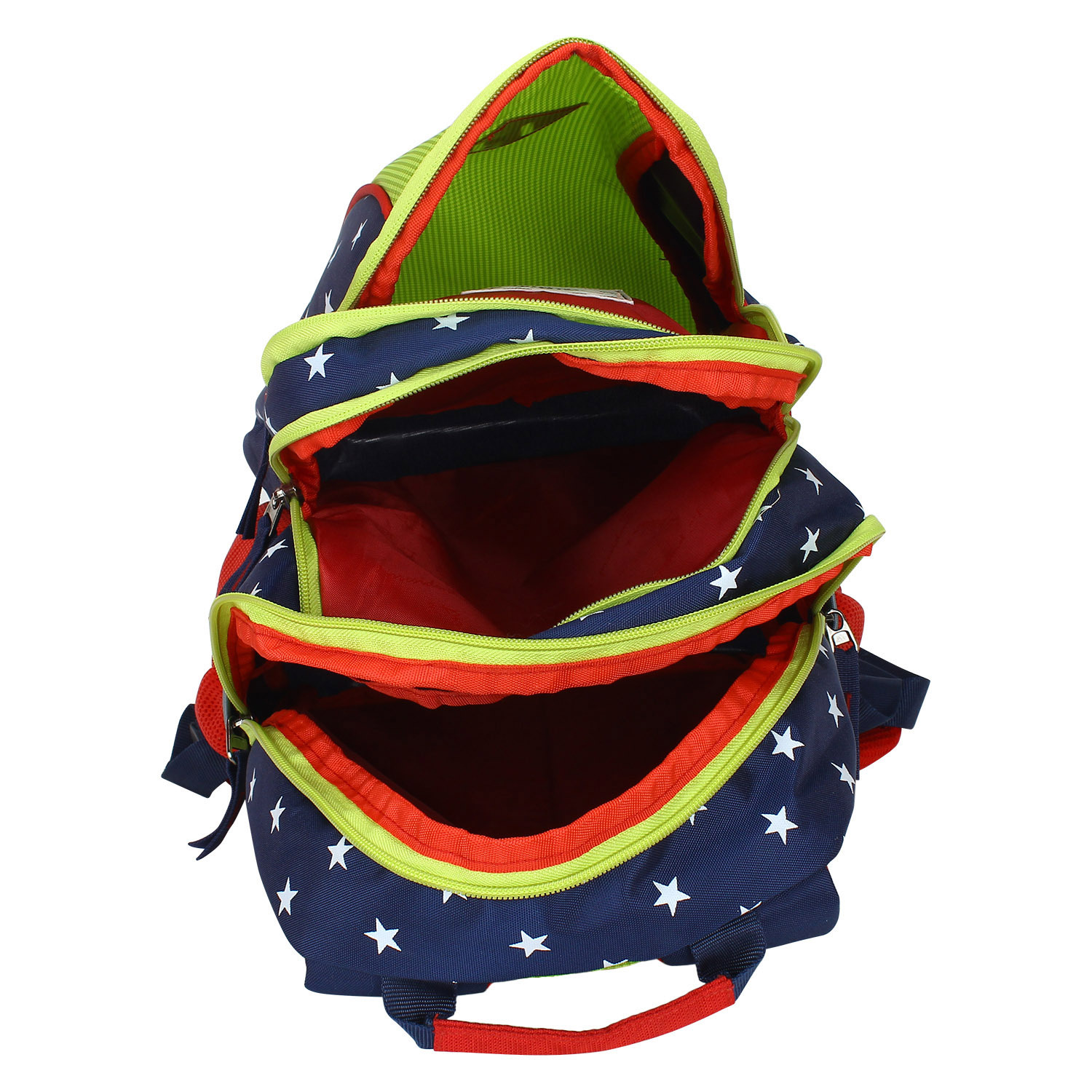 Junior Backpack - Polyester, 16x12x5 Inches, Lime Green | Comfortable, Durable, Lightweight, Spacious, Multiple Pockets, Padded Straps, 20l Capacity