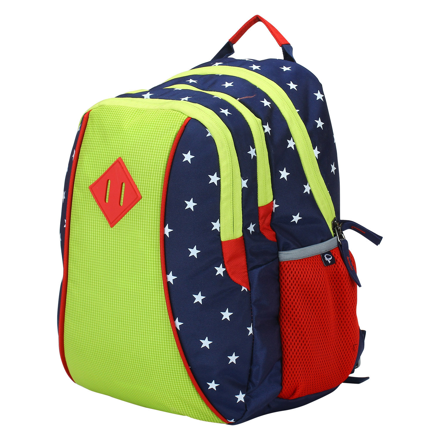 Junior Backpack - Polyester, 16x12x5 Inches, Lime Green | Comfortable, Durable, Lightweight, Spacious, Multiple Pockets, Padded Straps, 20l Capacity