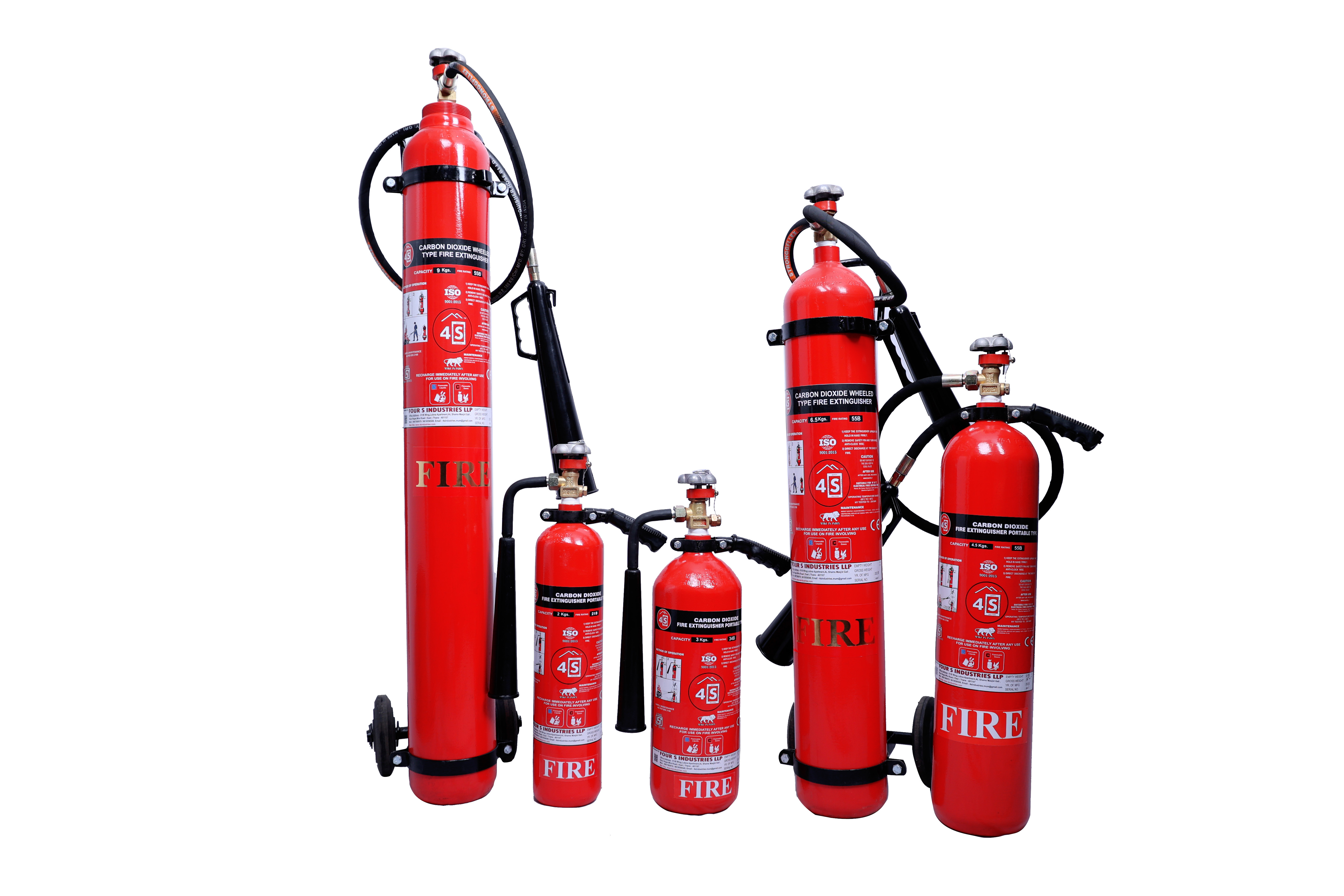 9 Kg Foam Fire Extinguisher (Afff) - Mild Steel, Red Color | One Year Warranty, Industrial & Commercial Use
