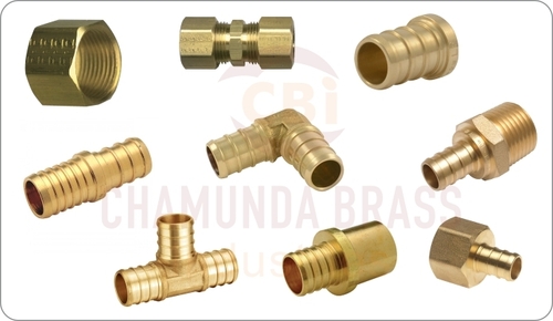 Brass Fittings - Polished Brass, Powder Coated Finish | Golden Color, 1-Year Warranty for Pipe Fitting