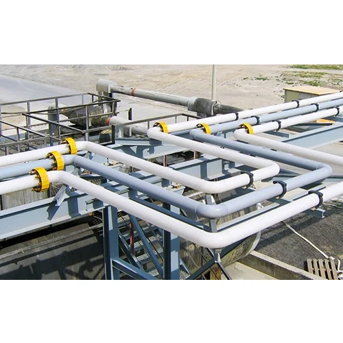 Silver Industrial Piping System