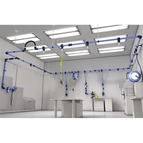 Modular Aluminum Air Piping System - Color: Sliver