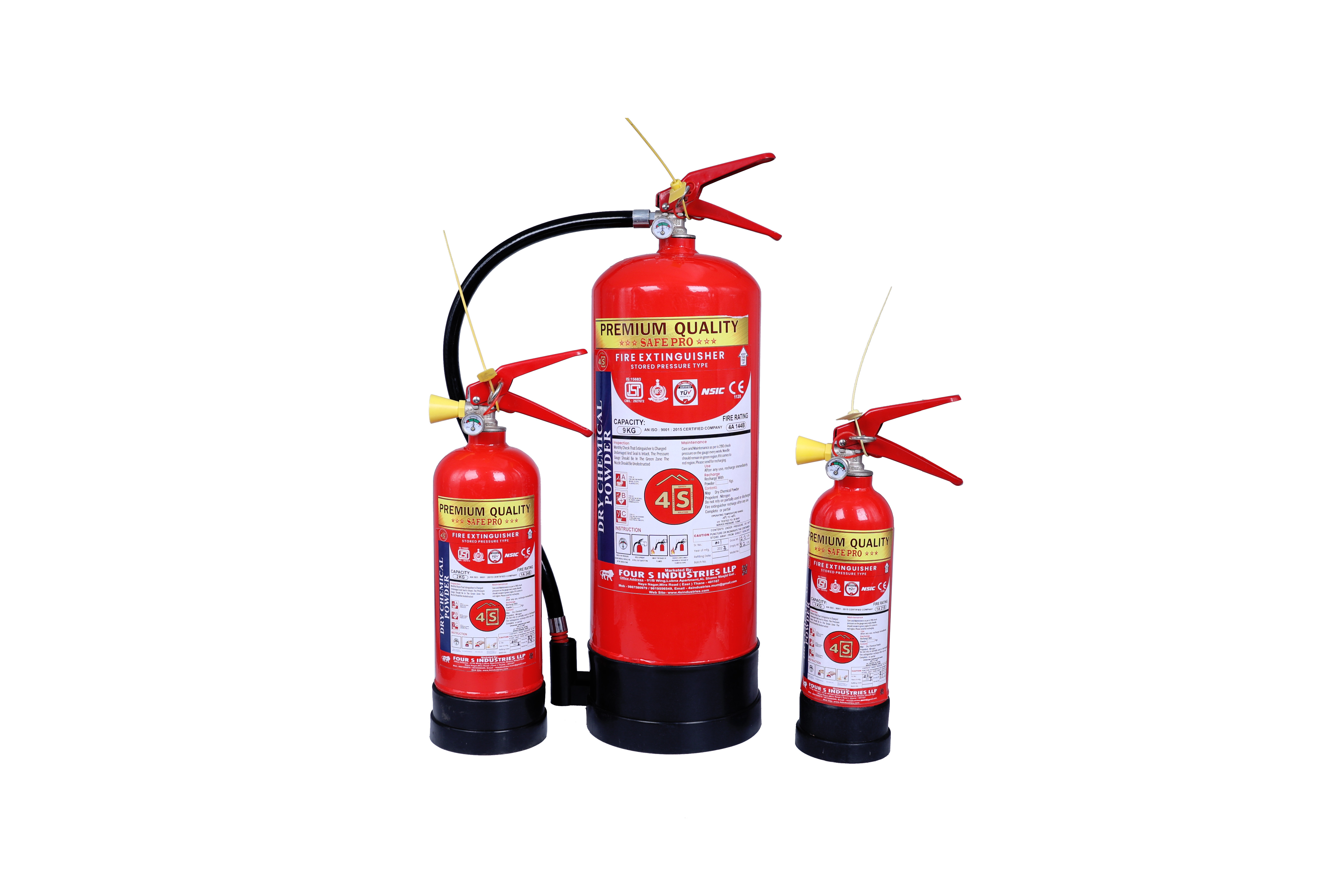 Water Type Fire Extinguisher - 9 Kg Mild Steel, Red Color, One Year Warranty For Industrial, Commercial, And Residential Use
