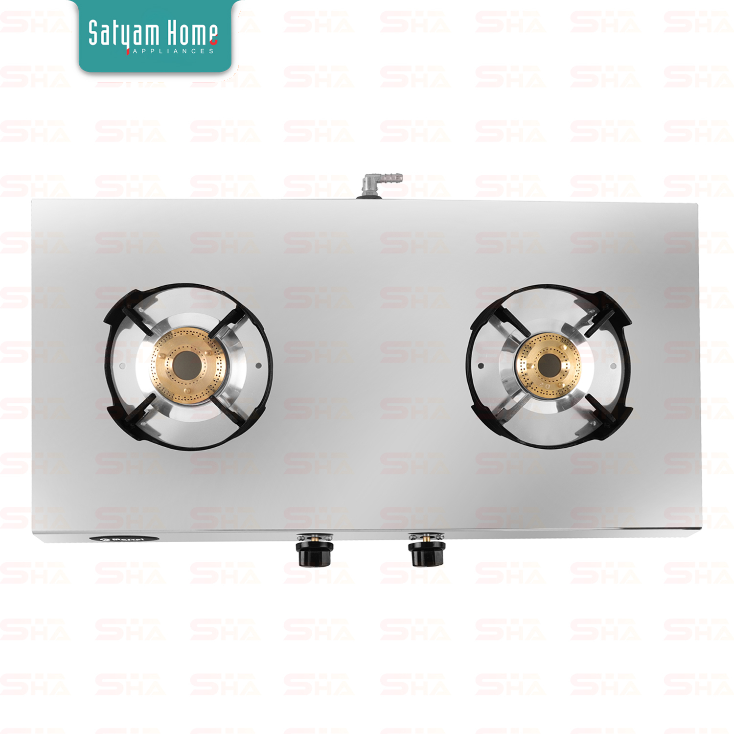 2 Burner Stainless Steel 1.2 Gauge Bahubali 5.15kgs Heavy Body Matte Finish - 360â° Rotating Nozzles, Durable Brass Burners, Sleek Design, Premium Knobs