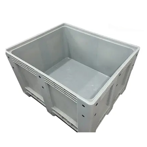 Plastic Pallet Box - Durable Plastic Material, 4-way Handlift, Sleek Grey Color, Solid Box Style | Lightweight, Weather-resistant, Easy To Clean, Perfect For Storage And Transportation