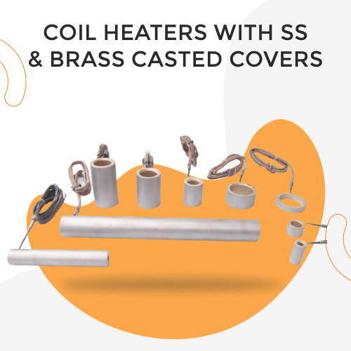 Silver / Grey Coil Heaters With Ss And Brass Casted Covers