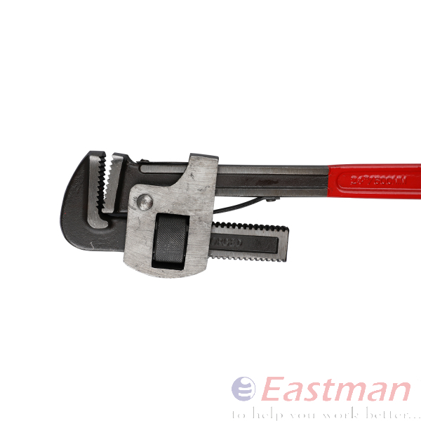 Eastman Pipe Wrench - Selected Drop Forged Steel, 10-36 Inch Size Range, Silver And Red Color | Self-cleaning Threads, Ergonomic Non-slip I-beam Handle, Full Floating Forged Hook Jaw