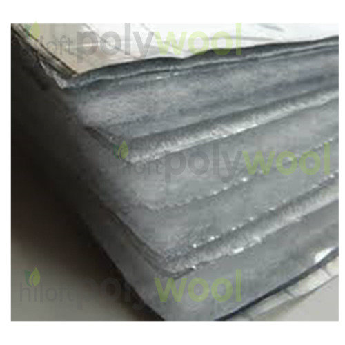 Polywool Underdeck Thermal Insulation 15mm With Foil - Polywool Material, 8-50mm Thickness, White/grey Color | Igbc Certified, Fire Retardant, Non-toxic, Acoustic Insulation