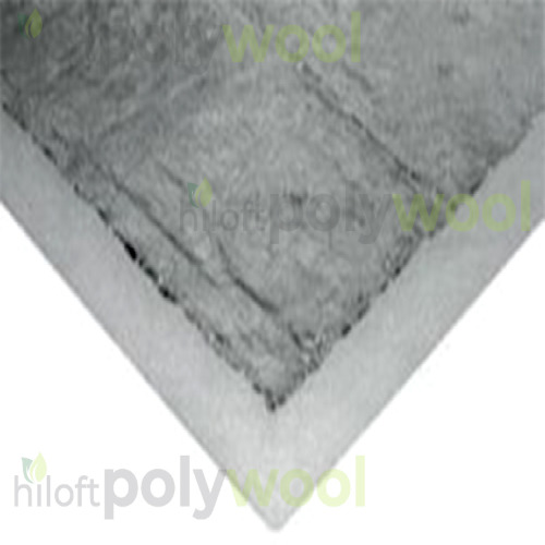Polywool Underdeck Thermal Insulation 15mm With Foil - Polywool Material, 8-50mm Thickness, White/grey Color | Igbc Certified, Fire Retardant, Non-toxic, Acoustic Insulation