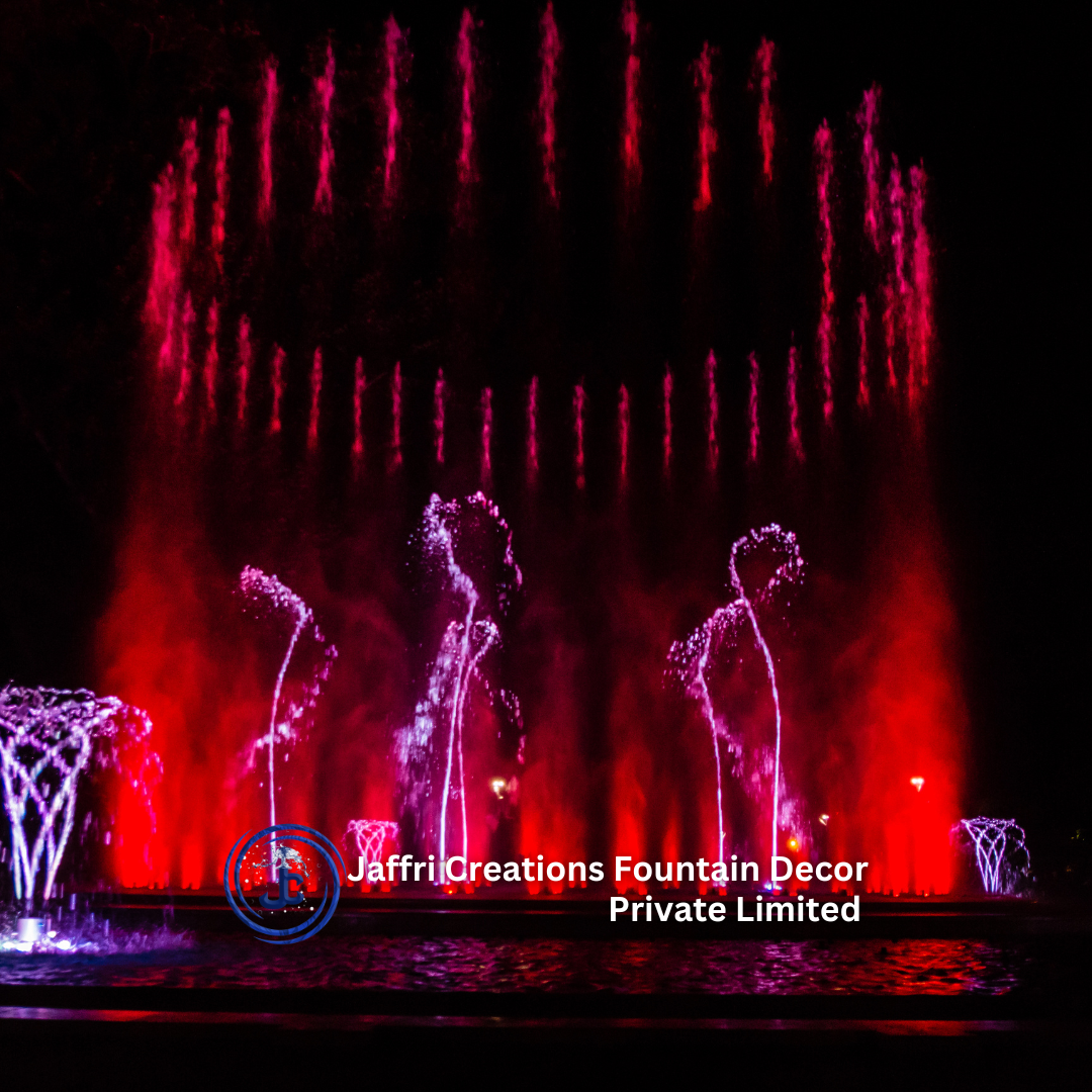 Dancing Musical Fountain - Elegant Outdoor Design | Interactive Light Show, Programmable Water Patterns, Durable Weather Resistant Materials