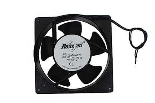 Square Panel Fan - Aluminium Die Cast, Nylon 66 Impellor, Black | Shaded Pole Motor, Sleeve or Ball Bearing, Commercial Usage