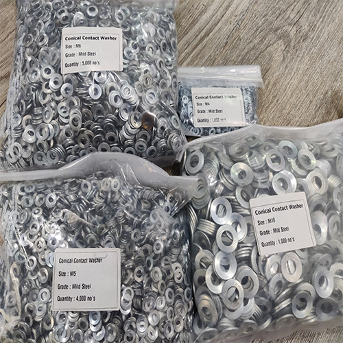 Conical Serrated Washers - Stainless Steel 304, M4-m36 | For Bolt Support In Mining, Heavy Machinery, Industrial Parts, Multiple Thickness Options, Din 2093