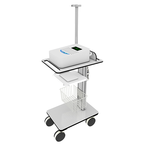 Portable Ecg Trolley - Aluminium Frame, Adjustable Height Design | Anti-microbial, Impact-resistant, Scratch-proof Features
