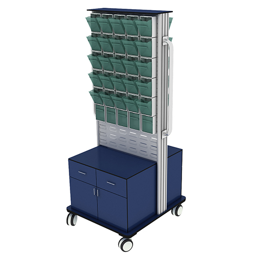 स्टेनलेस स्टील पोर्टेबल मेडिसिन ट्रॉली