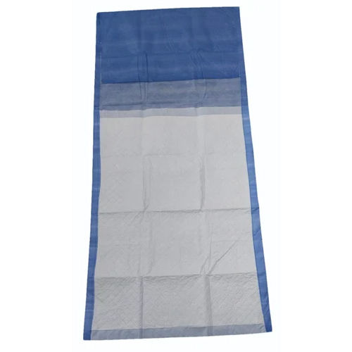 Blue & Transparent Disposable Maternity Drape Sheet With Absorbent Pad