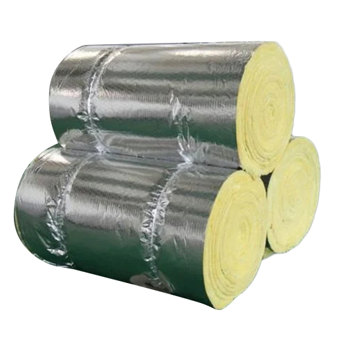 Glass Wool Insulation Roll - Glass Wool, 10 m Roll Length, 20 mm Thickness, Density 16-48 kg/m3, Max Temperature Resistance 0-200°C | Yellow Color
