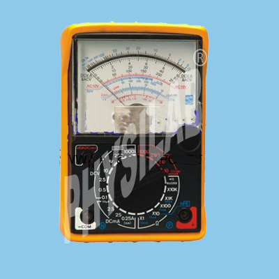 Multimeter Analogue - Low Cost Moving Coil for AC/DC & Resistance Measurements | Yellow, 175A F.S.D. Sensitivity, 10MHz Frequency, 10-1000V Rated Voltage