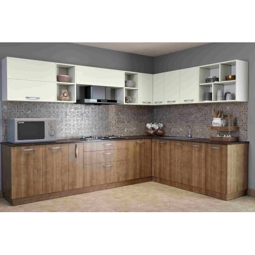 Natural Pvc Modular Kitchen