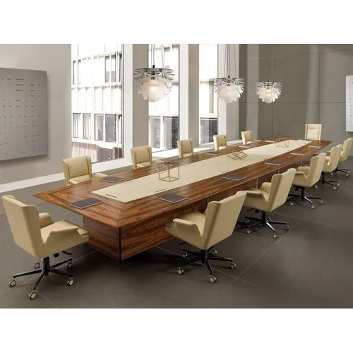 Natural Office Wooden Conference Table
