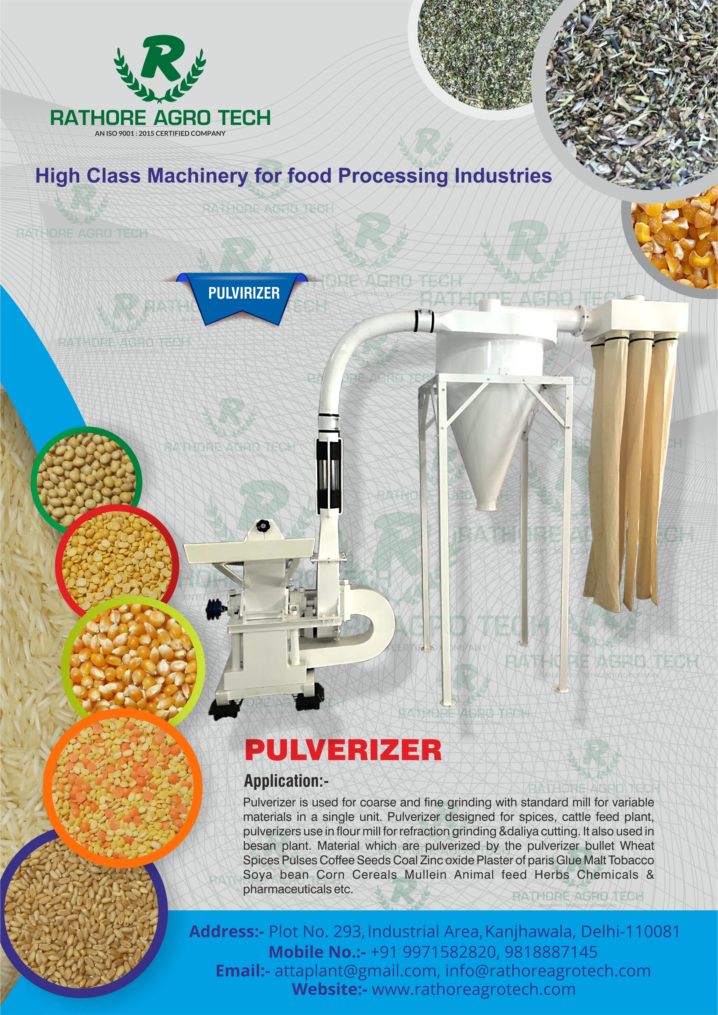 Pulverizer Machine - Mild Steel , Durable Design For Efficient Material Processing