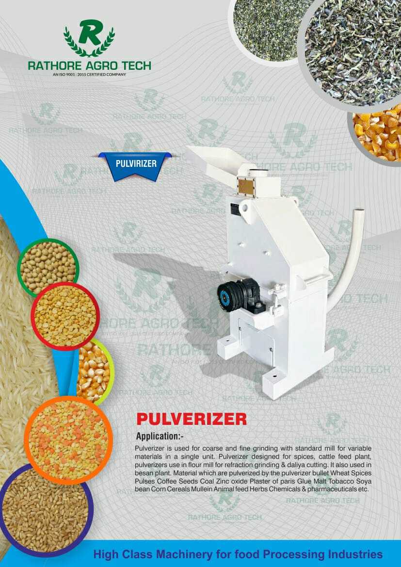 Pulverizer Machine - Mild Steel , Durable Design For Efficient Material Processing