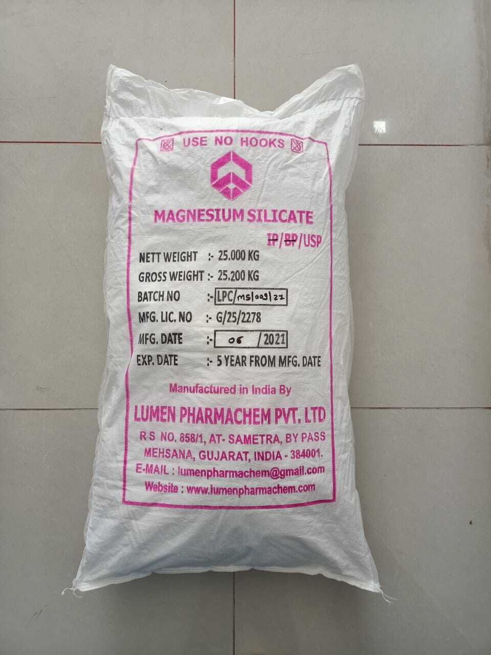 Magnesium Silicate Powder Grade: Industrial Grade at Best Price