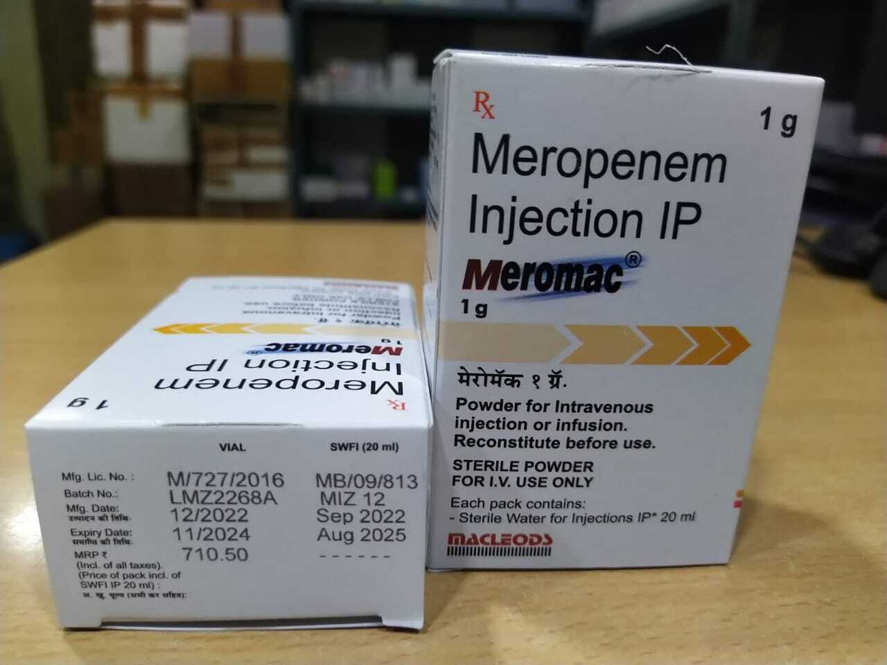 Meromac 1gm Injection - Meropenem, Powder For Injection | Bactericidal Action, Broad-spectrum Antibiotic, Quick Relief For Severe Infections