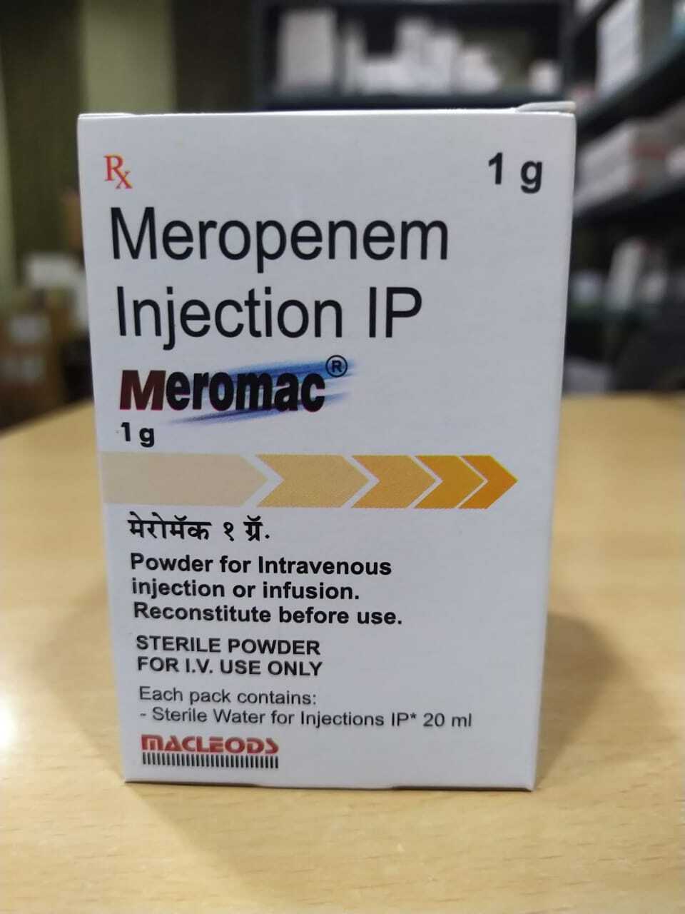 Meromac 1gm Injection - Meropenem, Powder For Injection | Bactericidal Action, Broad-spectrum Antibiotic, Quick Relief For Severe Infections