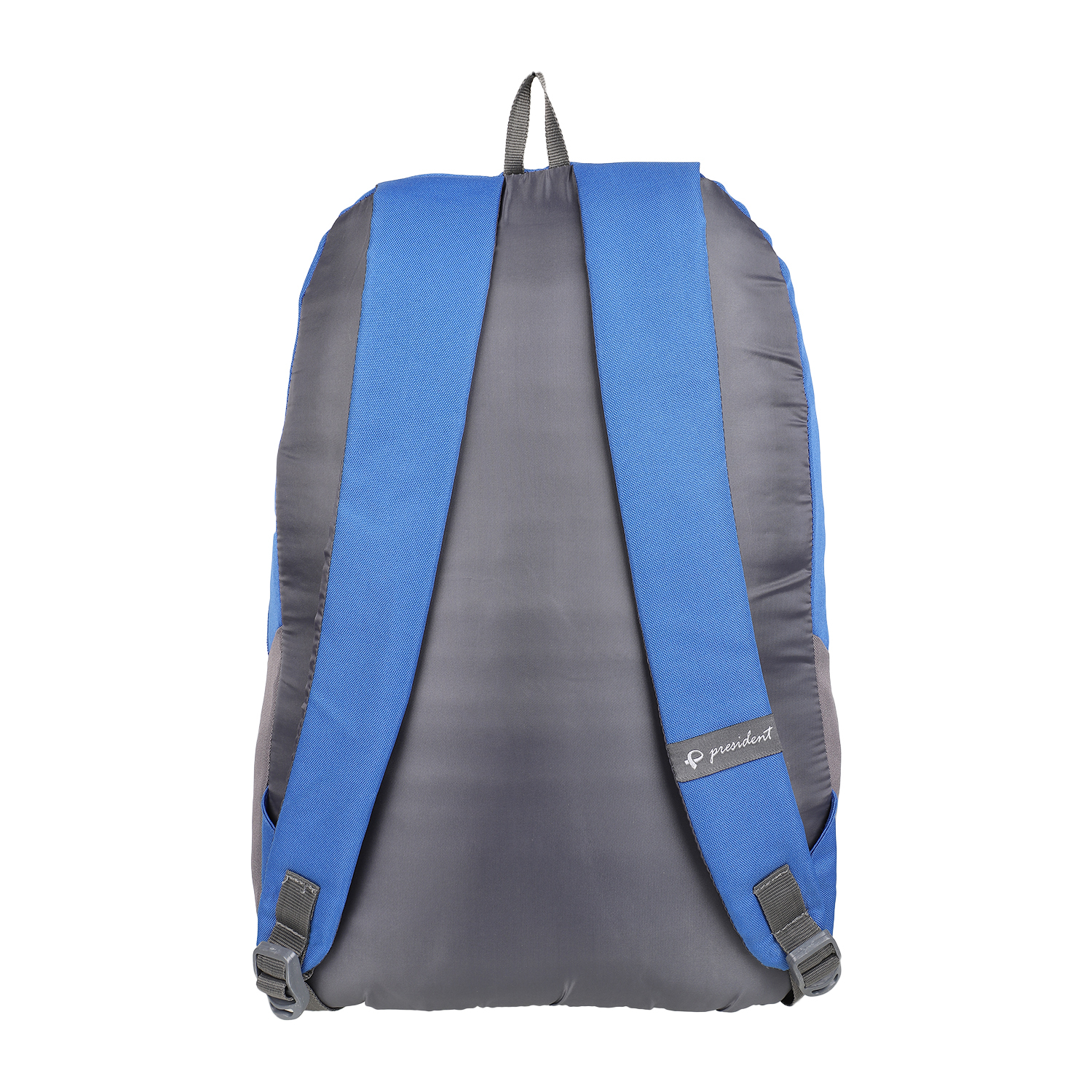 President Climber - Pu Synthetic Bag | Grey Design, Zip And Closure, Customized With Handles