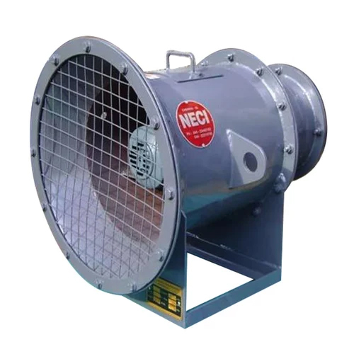 Industrial Axial Flow Fan - 10 Inch Stainless Steel, 1HP Electric Power | Free-Standing Installation, 1500CFM Capacity, Warranty Included