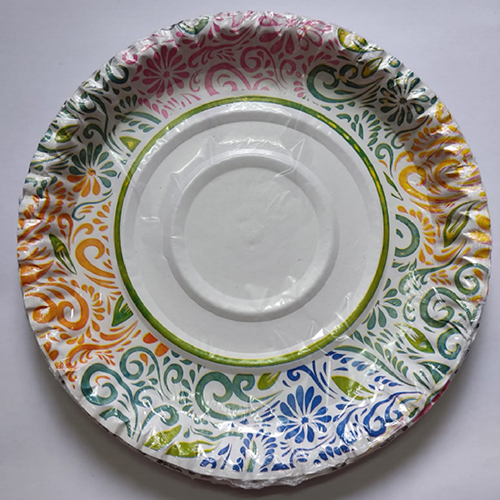 14 इंच ग्लॉसी व्हाइट फ्लोरल डिस्पोजेबल पेपर प्लेट्स आवेदन: औद्योगिक