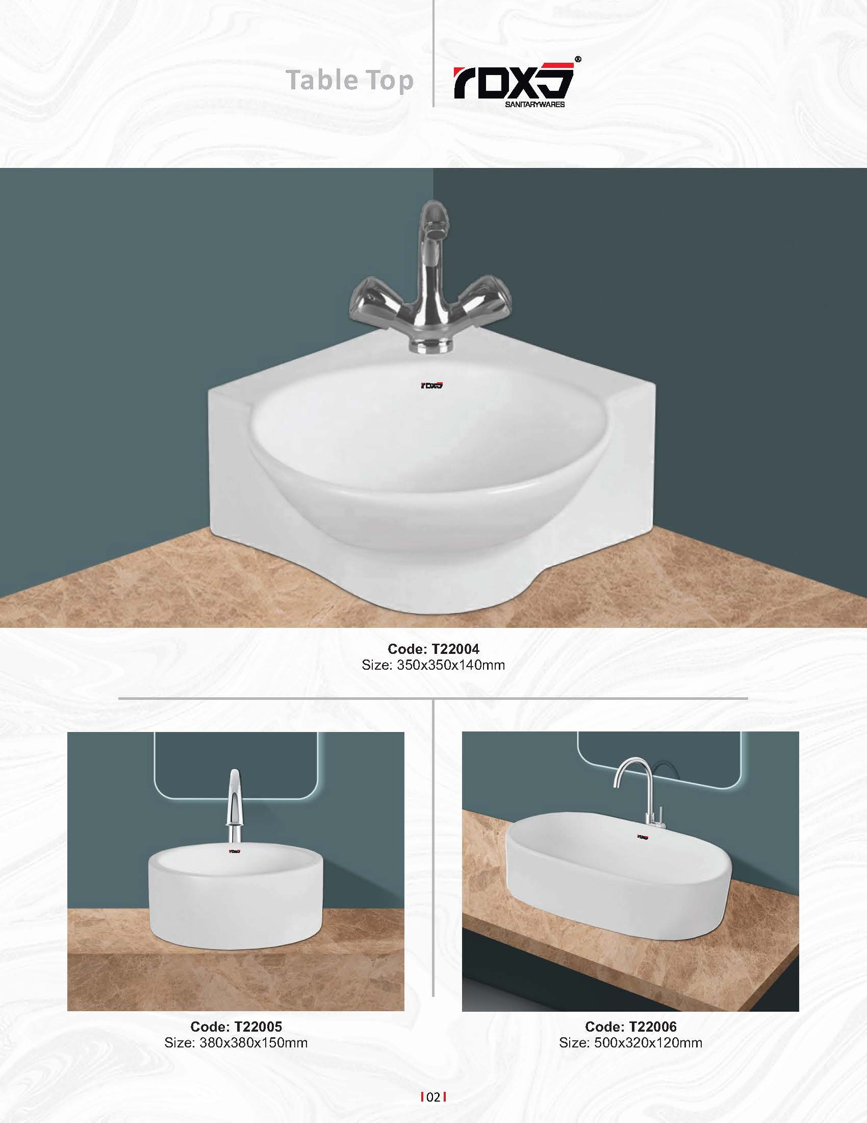 Ceramic Table Top Wash Basin - Color: White