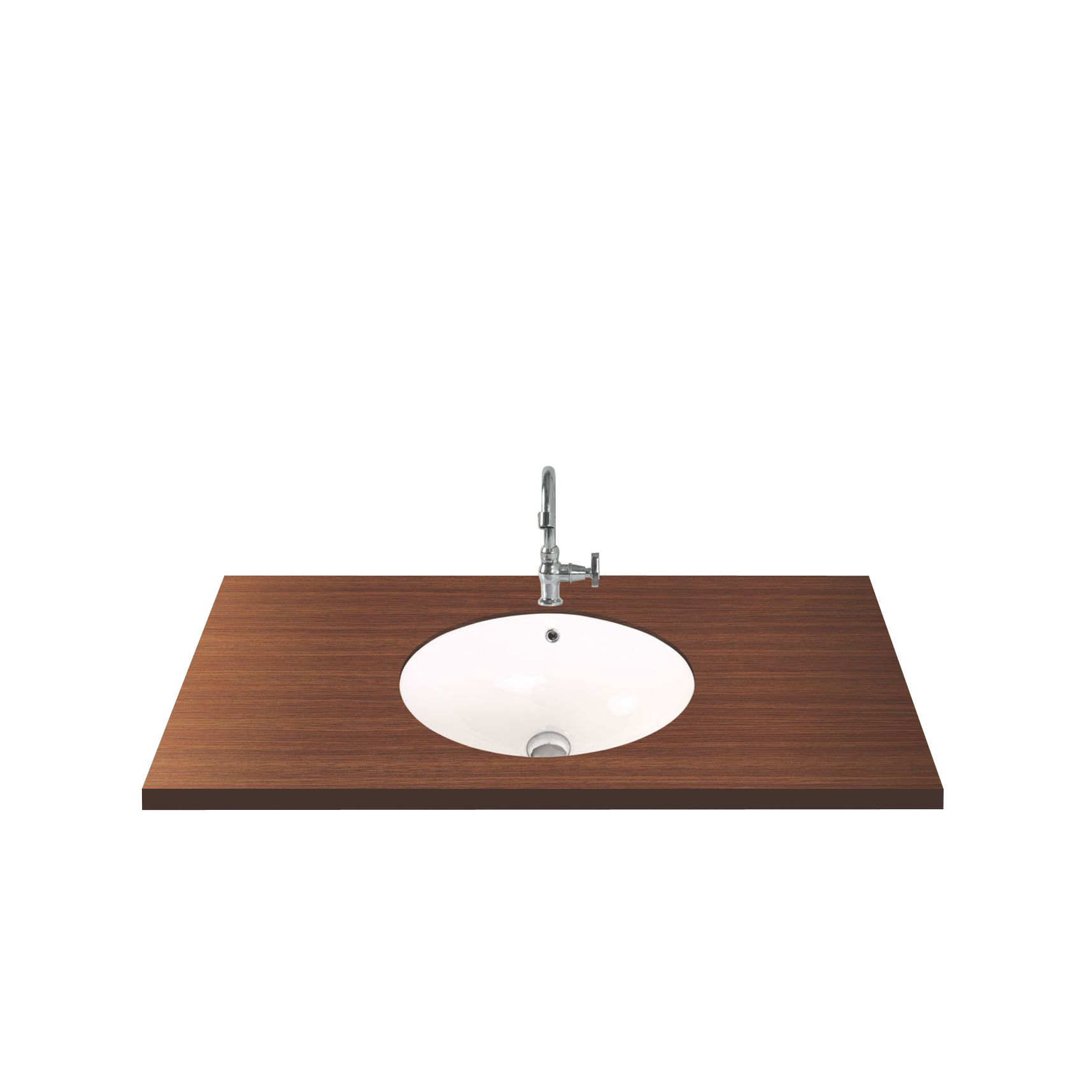 Under Counter Wash Basin - Ceramic, 600x450x165 Mm, Glossy Finish, White | High Durability, Long-lasting Shine, Floor Mounted, Square Shape
