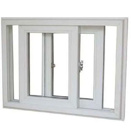 White Upvc Windows Tempered Glass