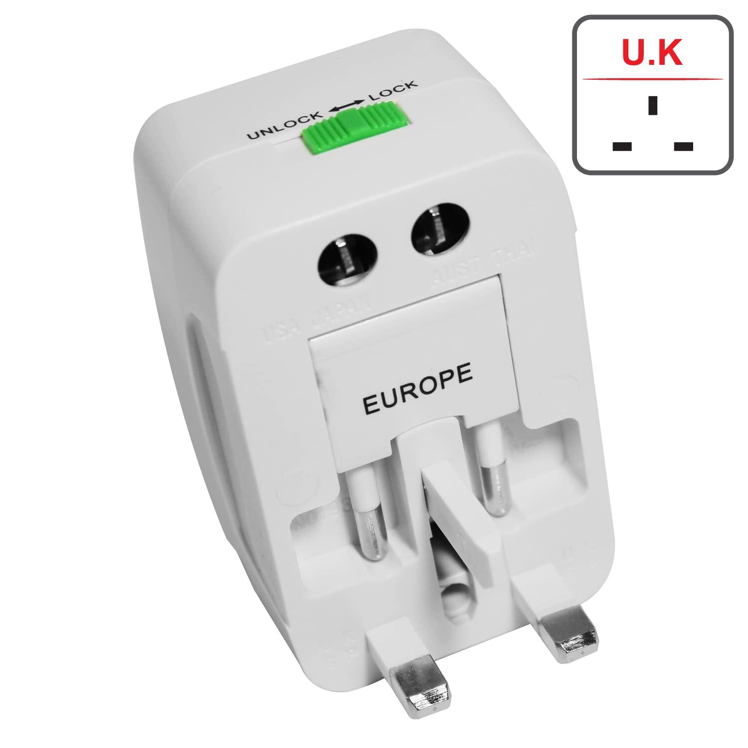 Universal Travel Adaptor With Build In Usb Charger Port With Surge/spike Protector Mx 2731a