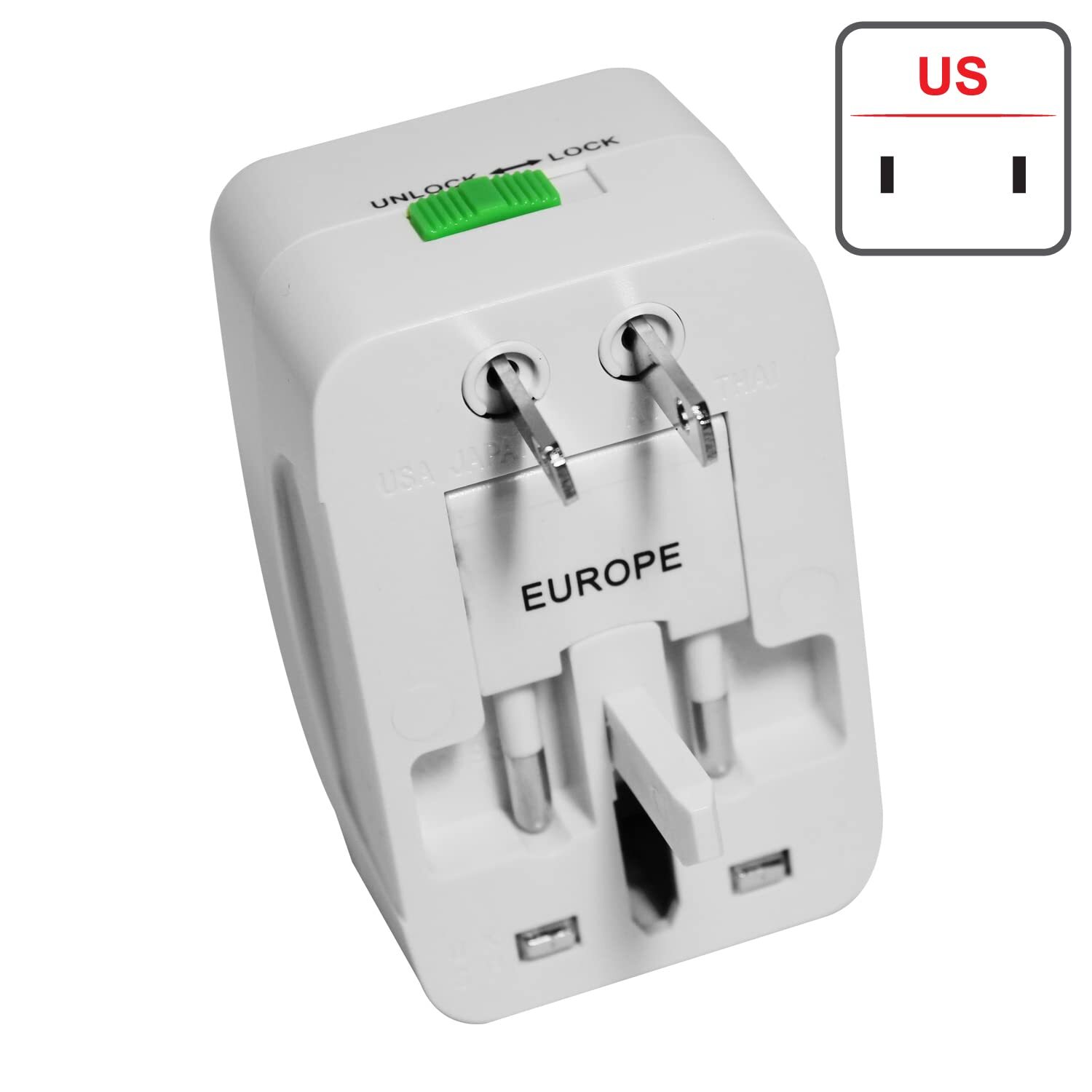 Universal Travel Adaptor With Build In Usb Charger Port With Surge/spike Protector Mx 2731a