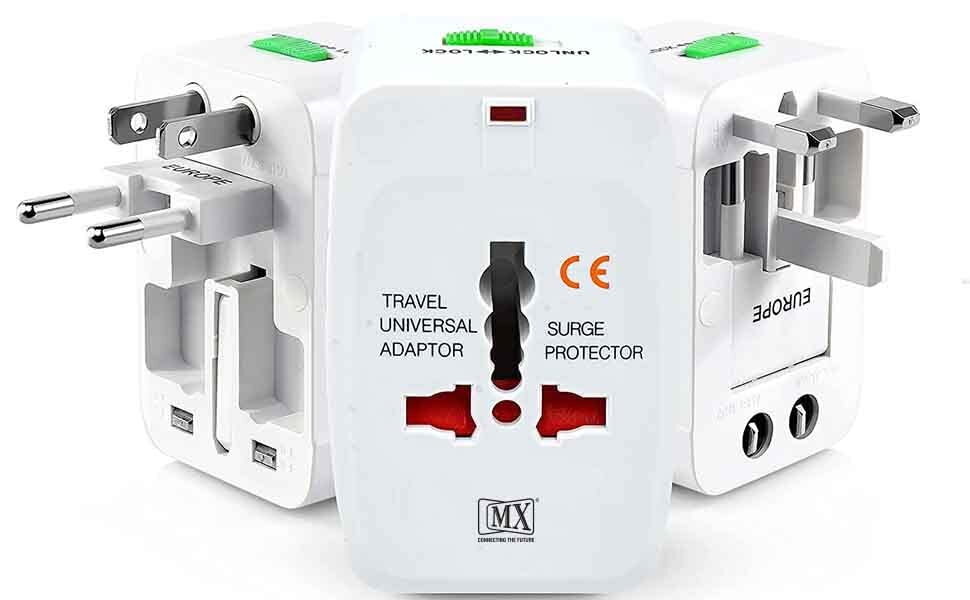 Universal Travel Adaptor With Build In Usb Charger Port With Surge/spike Protector Mx 2731a