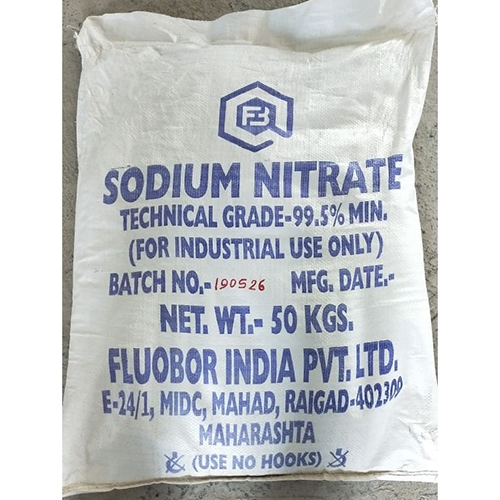 7631-99-4 50kg सोडियम नाइट्रेट बैग आवेदन: औद्योगिक
