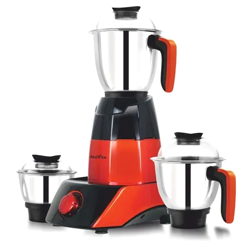 Allwyn Nexa Mixer Grinder - 1HP, 3 Stainless Steel Jars, 230V, 3 Speed Modes | Safety System, 1.75M Power Cord, ISI Certified