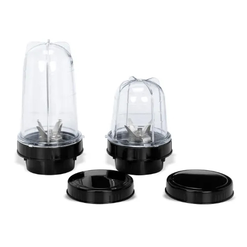 Poly Carbonate Jars For Mixer Grinder - Poly Carbonate, 2 Jars, Black & Transparent | Durable Material with Warranty