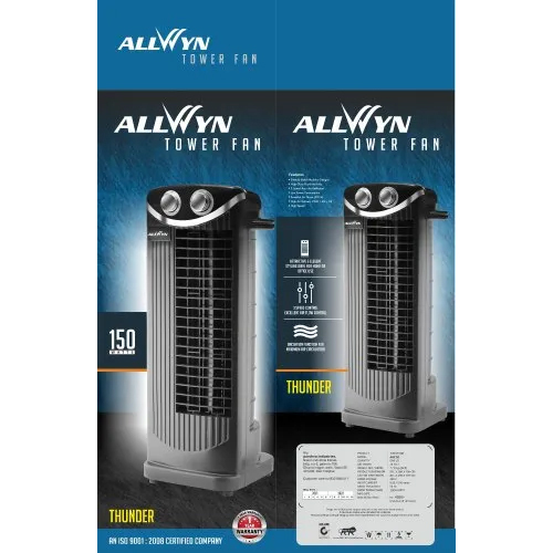 Black Allwyn Thunder Tower Fan