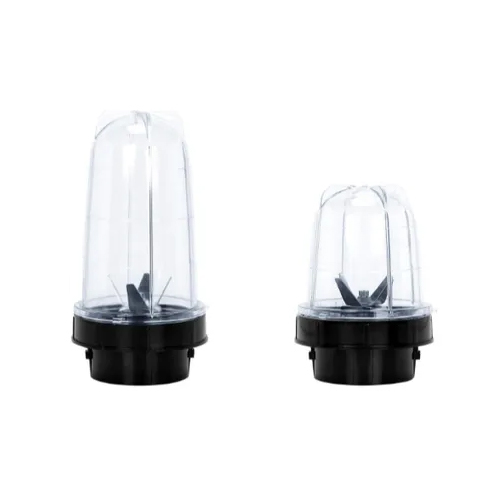 Poly Carbonate Jars For Mixer Grinder - Poly Carbonate, 2 Jars, Black & Transparent | Durable Material With Warranty