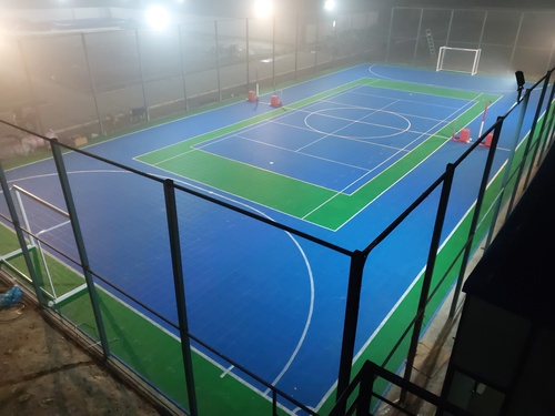 Futsal Court - PVC Material , Customized Size with Polished Tiles Surface Treatment and Color as Per Requirement