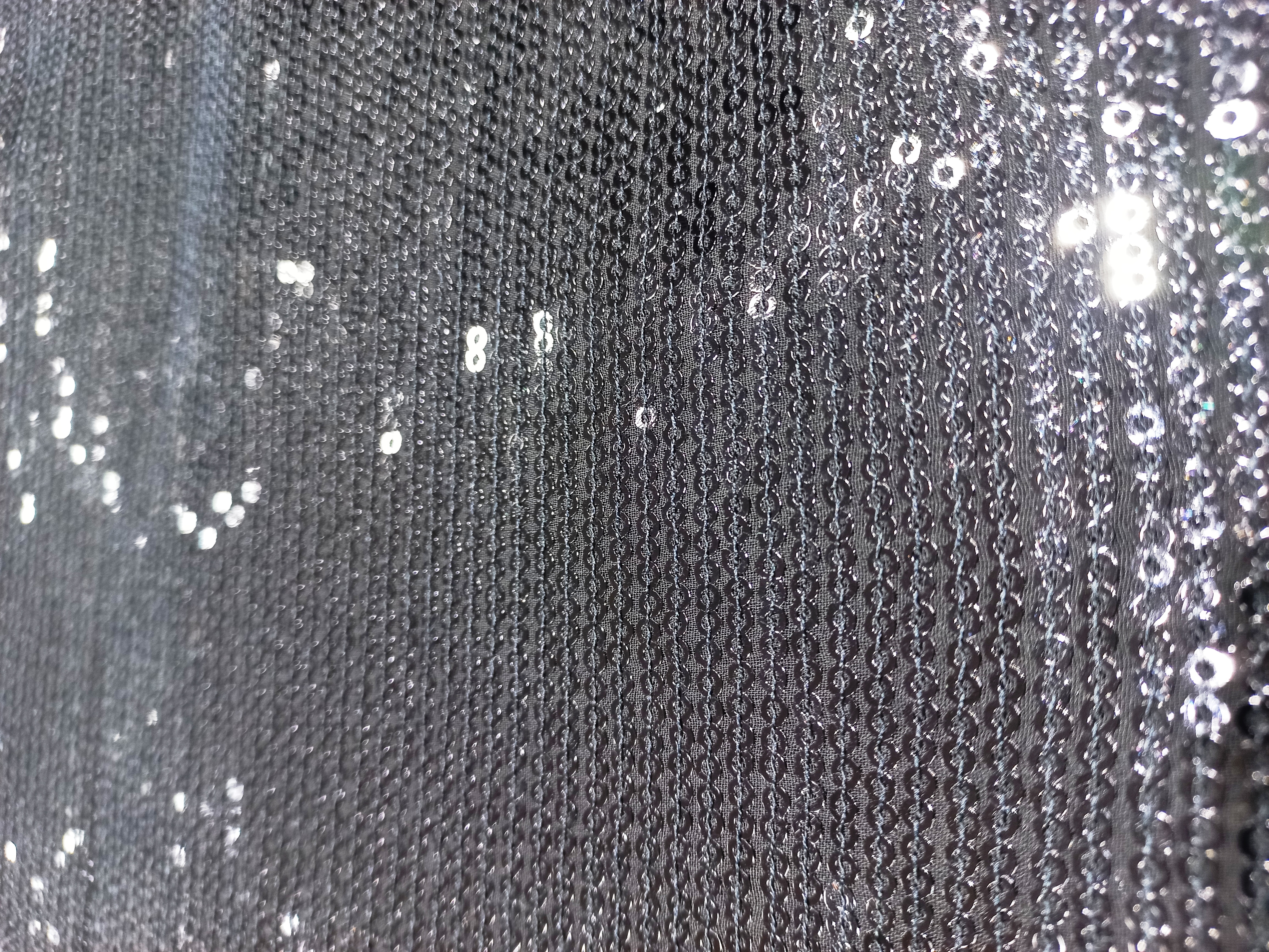 Gorgeous Black Sequins Georgette Fabric With Lining For A Touch Of Elegance