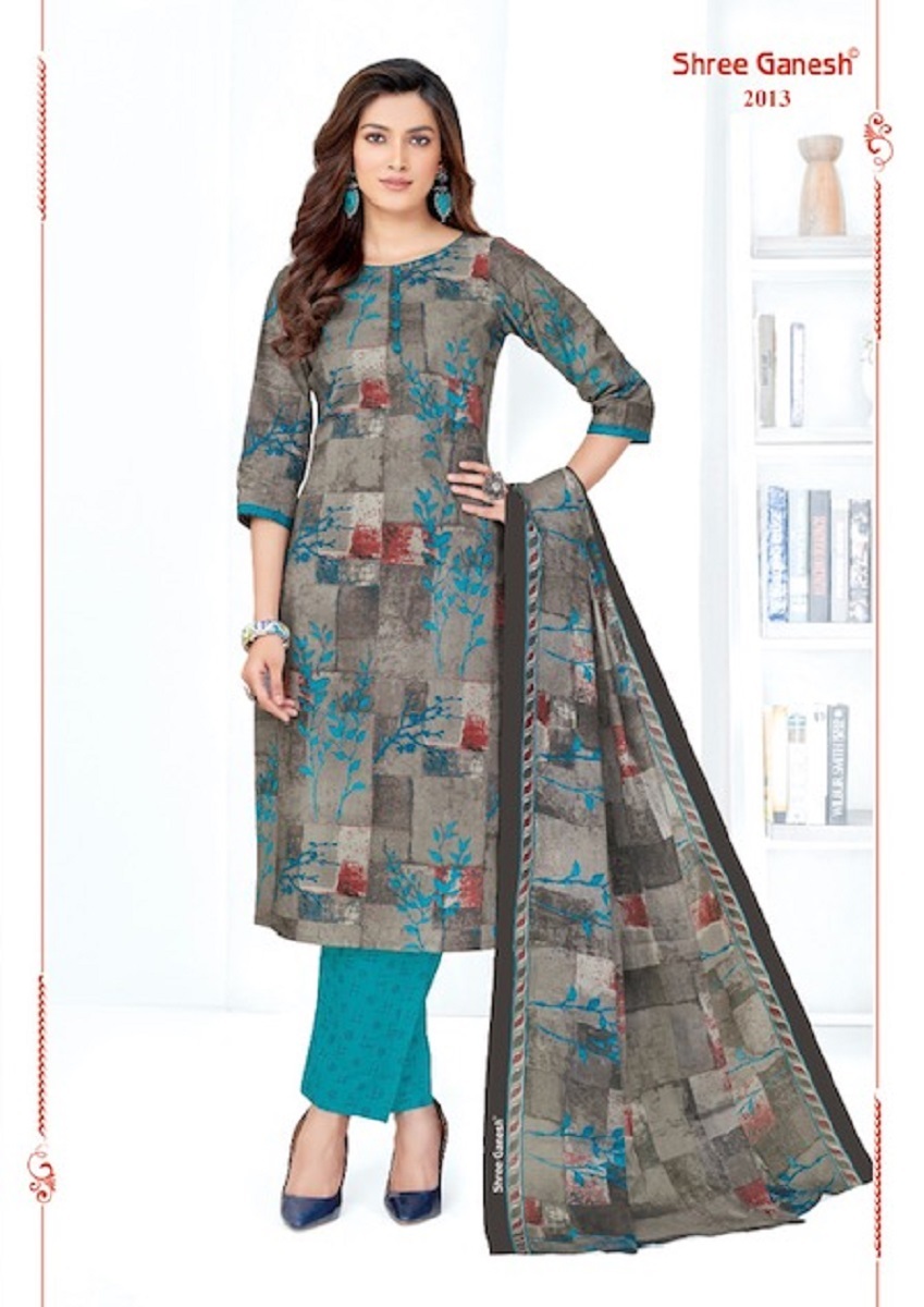 Shree Ganesh Samaira Vol-10 Kurti Pant With Dupatta - Pure Cotton Printed, Sizes L/xl/2xl, Dupatta Length 2.25 Mtrs