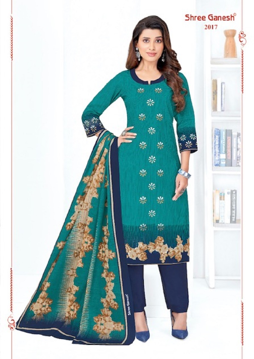 Shree Ganesh Samaira Vol-10 Kurti Pant With Dupatta - Pure Cotton Printed, Sizes L/xl/2xl, Dupatta Length 2.25 Mtrs