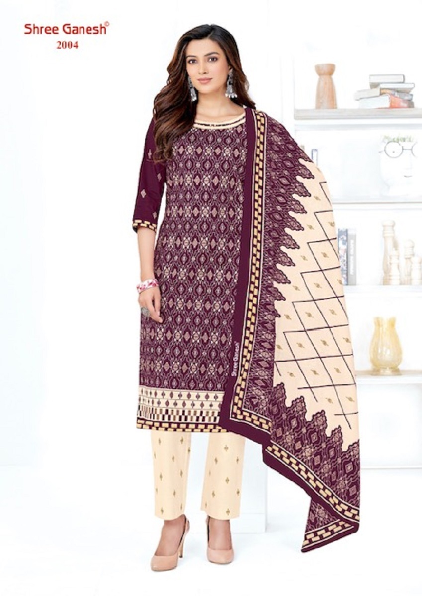 Shree Ganesh Samaira Vol-10 Kurti Pant With Dupatta - Pure Cotton Printed, Sizes L/xl/2xl, Dupatta Length 2.25 Mtrs