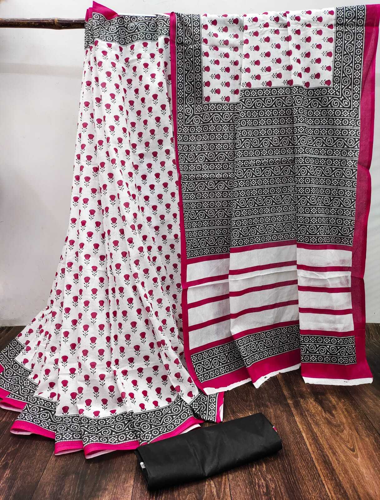 Mulmul Cotton Saree - Occasion: Casual